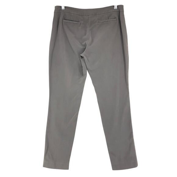 Eileen Fisher Womens Size 6 Pants Silk Cotton Stretch Side Zip Ankle Gray - Picture 5 of 13